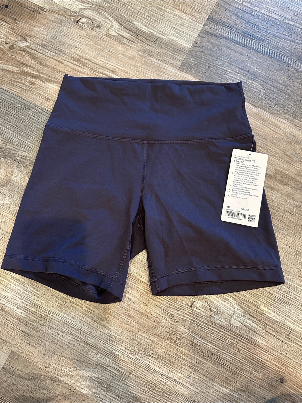 NEW with tags! Wunder Train HR Short 6" ATMOSPHERIC PURPLE / Size 10